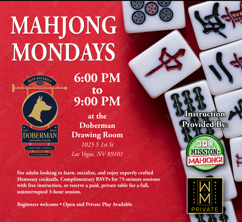 Mahjong event in Las Vegas: Mahjong Mondays at the Doberman Drawing Room